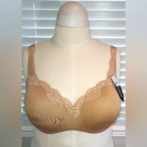 LeMystere Lace Tisha Beige Adjustable Straps Underwire Bra NWT